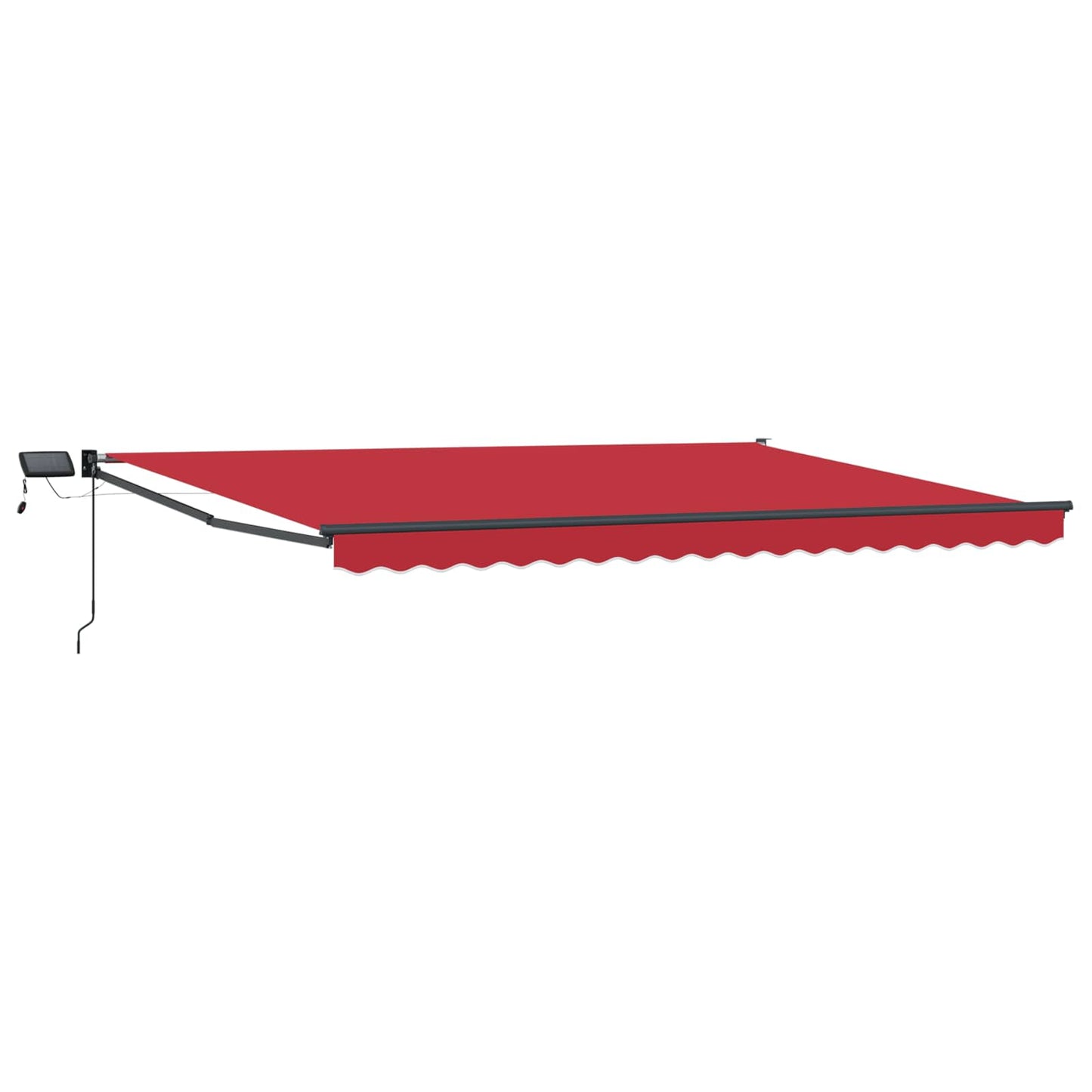 Tenda retrattile manuale con LED Rosso 4 Ãƒâ€” 3 m