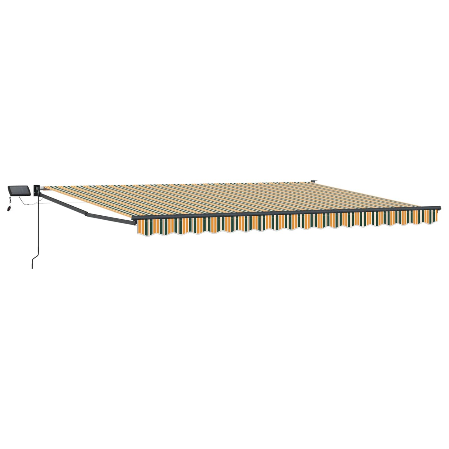 Tenda retrattile manuale con LED Verde e Giallo 4 Ãƒâ€” 3 m