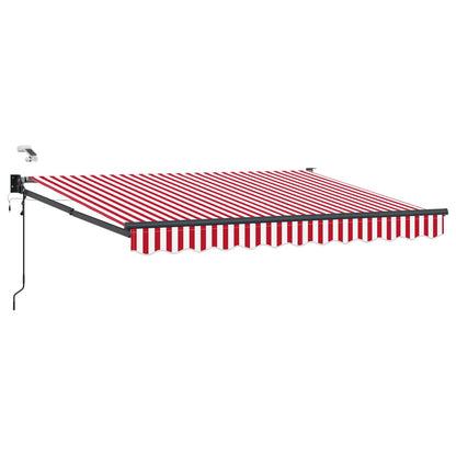 Tettuccio Elettrico Retrattile Rosso e Bianco 3,5 x 2,5 m