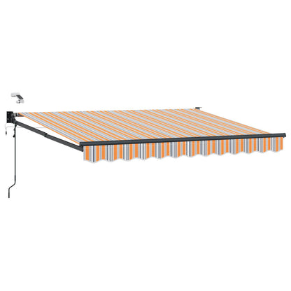 Tettuccio Elettrico Retrattile Blu e Arancione 3,5 x 2,5 m