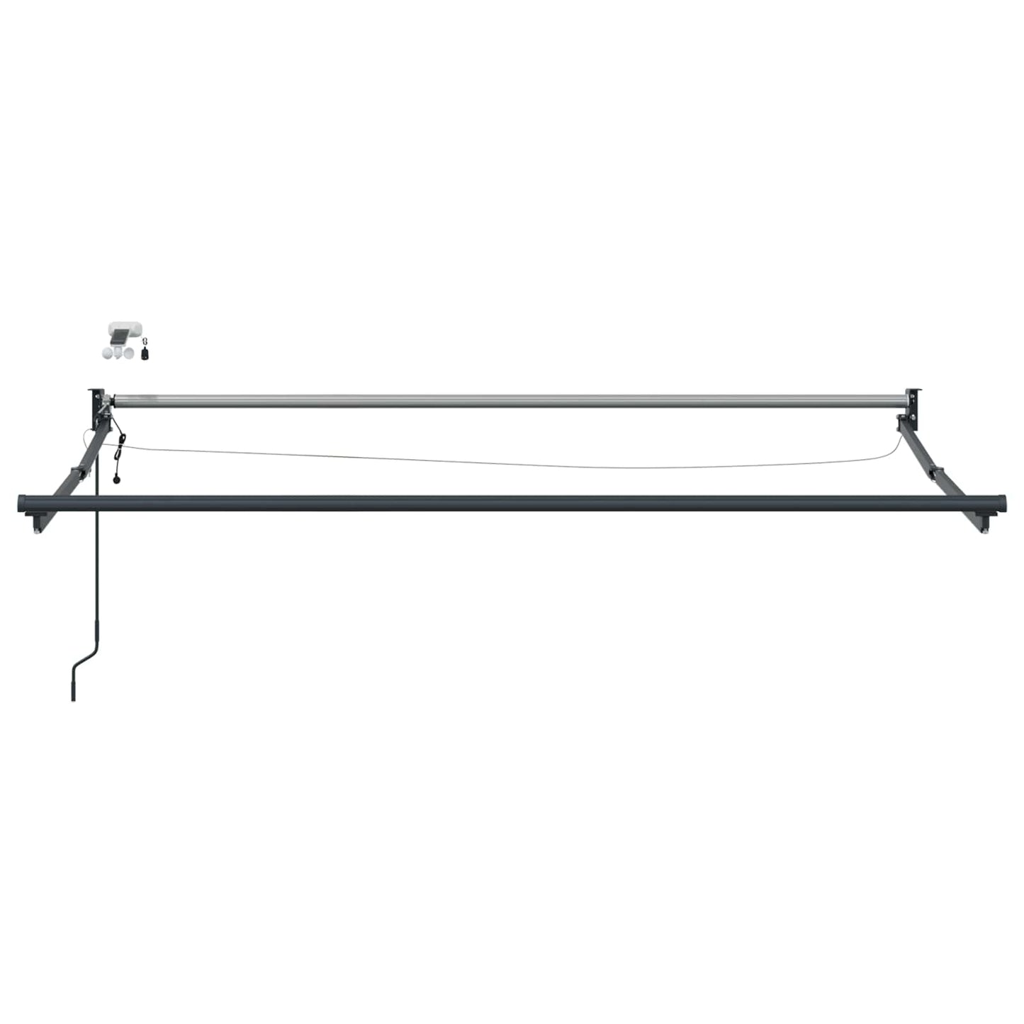 Tettuccio Elettrico Retrattile Giallo e Grigio 3,5 x 2,5 m