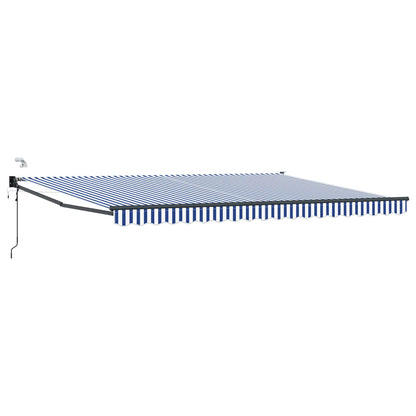 Tettuccio Elettrico Retrattile Blu e Bianco 4,5 Ãƒâ€” 3 m