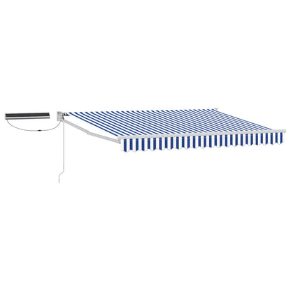 Tettuccio Elettrico Retrattile Blu e Bianco 3 x 2,5 m