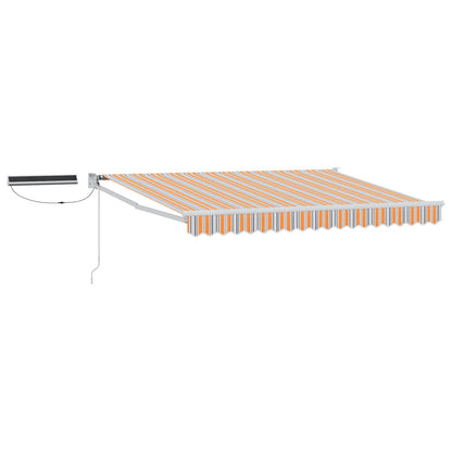 Tettuccio Elettrico Retrattile Blu e Arancione 3 x 2,5 m