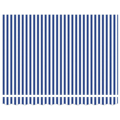 Tettuccio Elettrico Retrattile Blu e Bianco 3,5 x 2,5 m