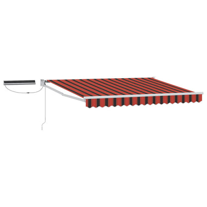 Tettuccio Elettrico Retrattile Arancione e Marrone 3,5 x 2,5 m