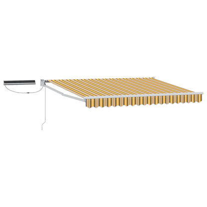 Tettuccio Elettrico Retrattile Giallo e Grigio 3,5 x 2,5 m