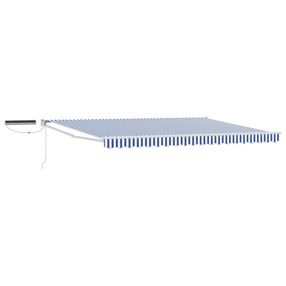 Tettuccio Elettrico Retrattile Blu e Bianco 4 Ãƒâ€” 3 m