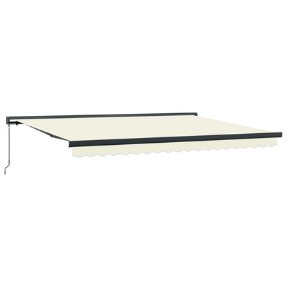 Tenda Retrattile Crema e Grigio 400 Ãƒâ€” 300 cm Tela e Alluminio