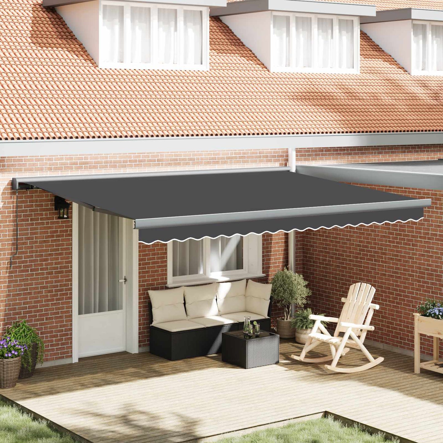 Tenda Retrattile Antracite e Grigio 400 Ãƒâ€” 300 cm