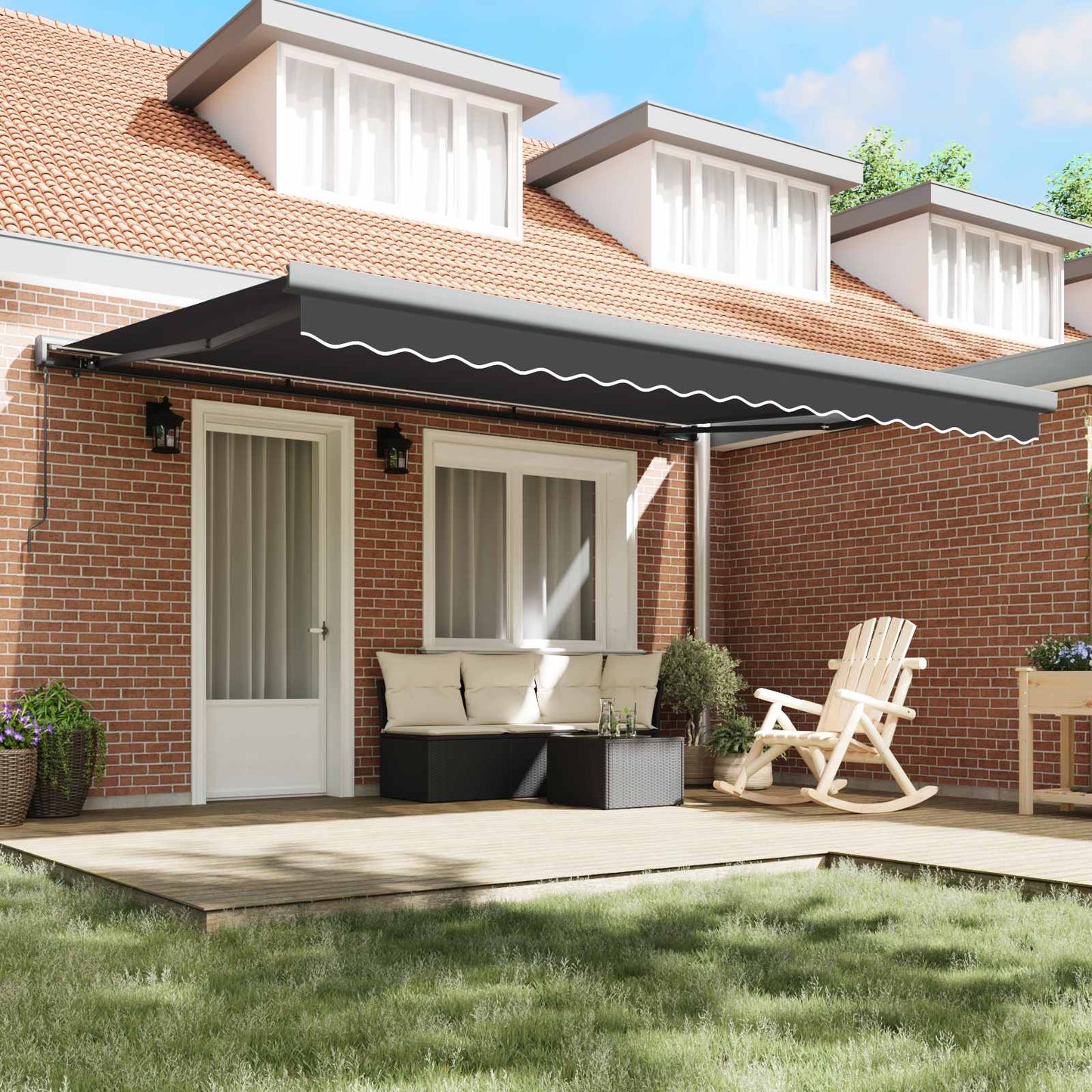 Tenda Retrattile Antracite e Grigio 400 Ãƒâ€” 300 cm