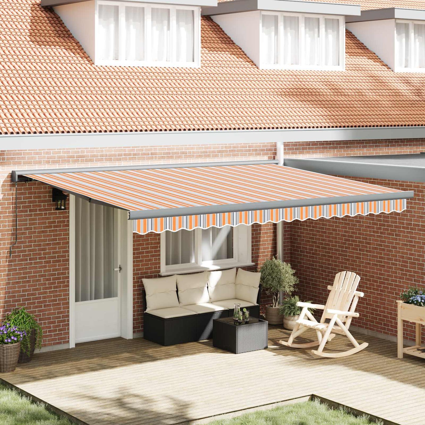 Tenda Retrattile Arancione e Grigio 400 Ãƒâ€” 300 cm