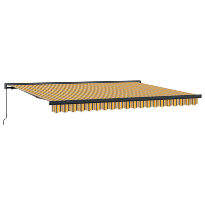 Tenda Retrattile Giallo e Grigio 400 Ãƒâ€” 300 cm Tela e Alluminio