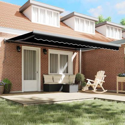 Tenda Retrattile Nero 4 Ãƒâ€” 3 m Tela e Alluminio