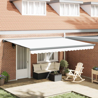 Tenda Retrattile Bianco 4 Ãƒâ€” 3 m Tela e Alluminio