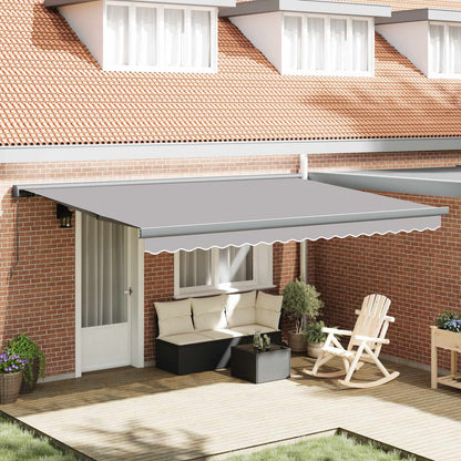 Tenda Retrattile Grigio chiaro 4 Ãƒâ€” 3 m Tela e Alluminio