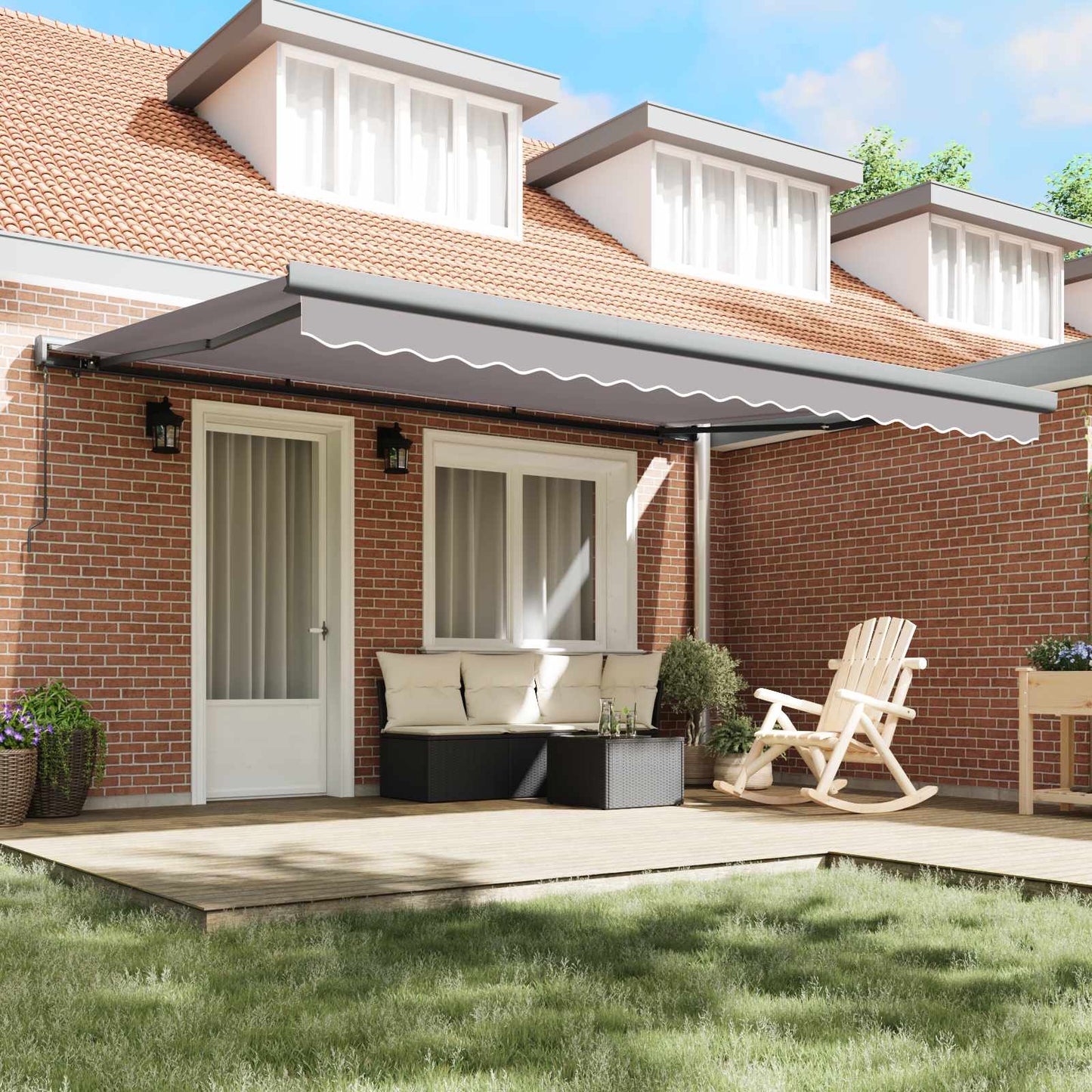 Tenda Retrattile Grigio chiaro 4 Ãƒâ€” 3 m Tela e Alluminio