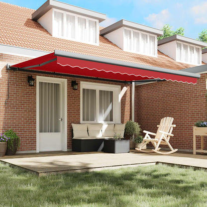 Tenda Retrattile Rosso 4 Ãƒâ€” 3 m Tela e Alluminio