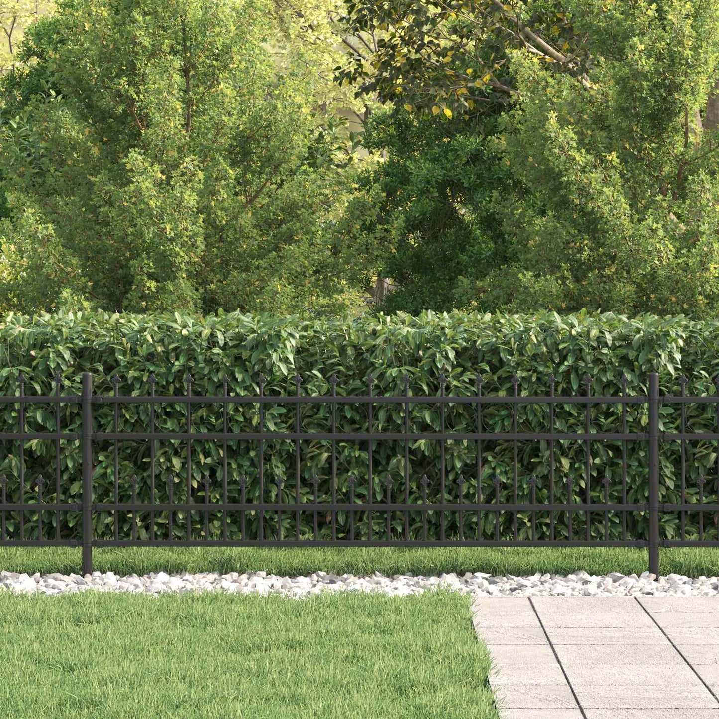Recinzione a anello con picchetti Horst Nero 200 x 130 cm