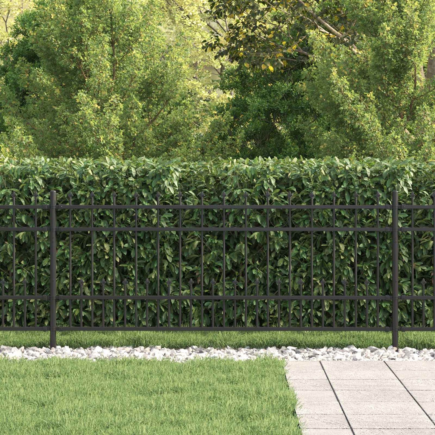 Recinzione a anello con picchetti Horst Nero 200 x 130 cm