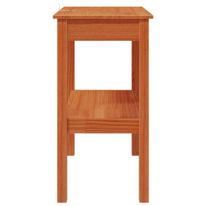 Tavolo consolle con lo scaffale Marrone Cera 80 x 40 x 75 cm