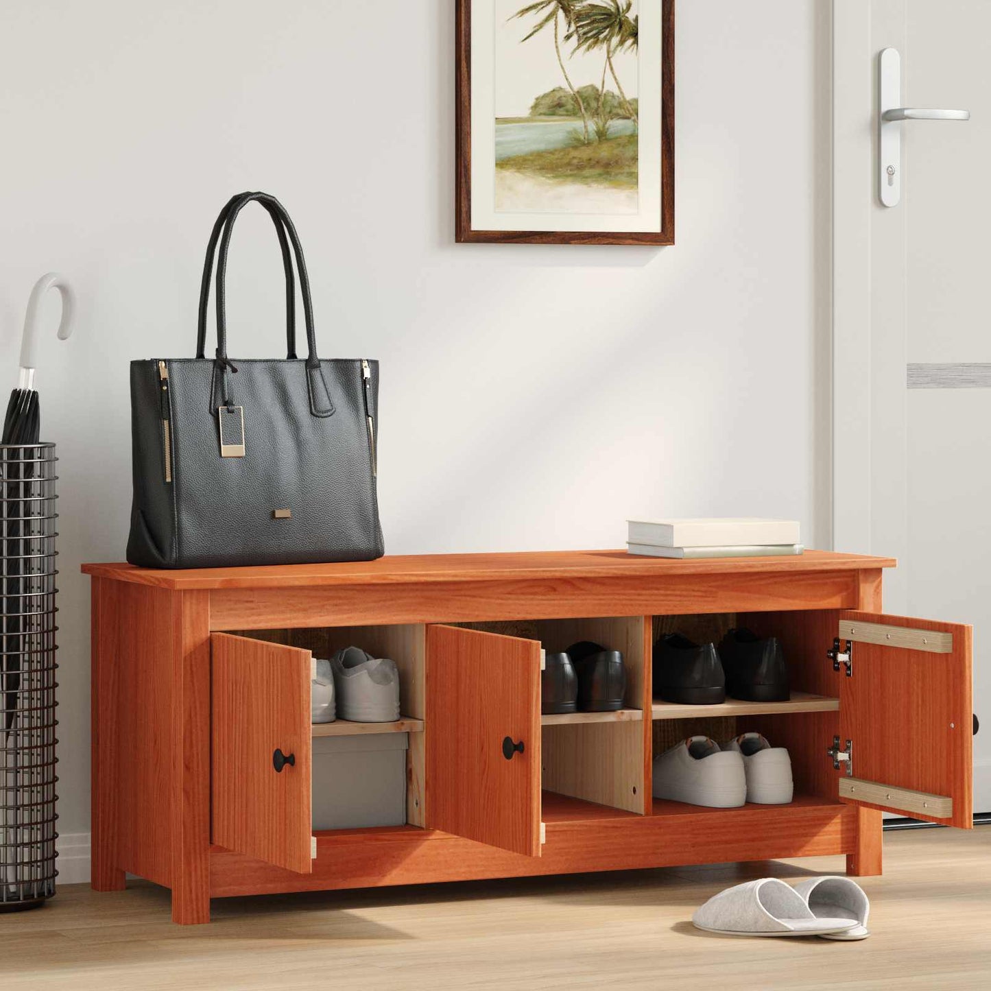 Mobile per scarpe Marrone Cera 110 x 38 x 45,5 cm