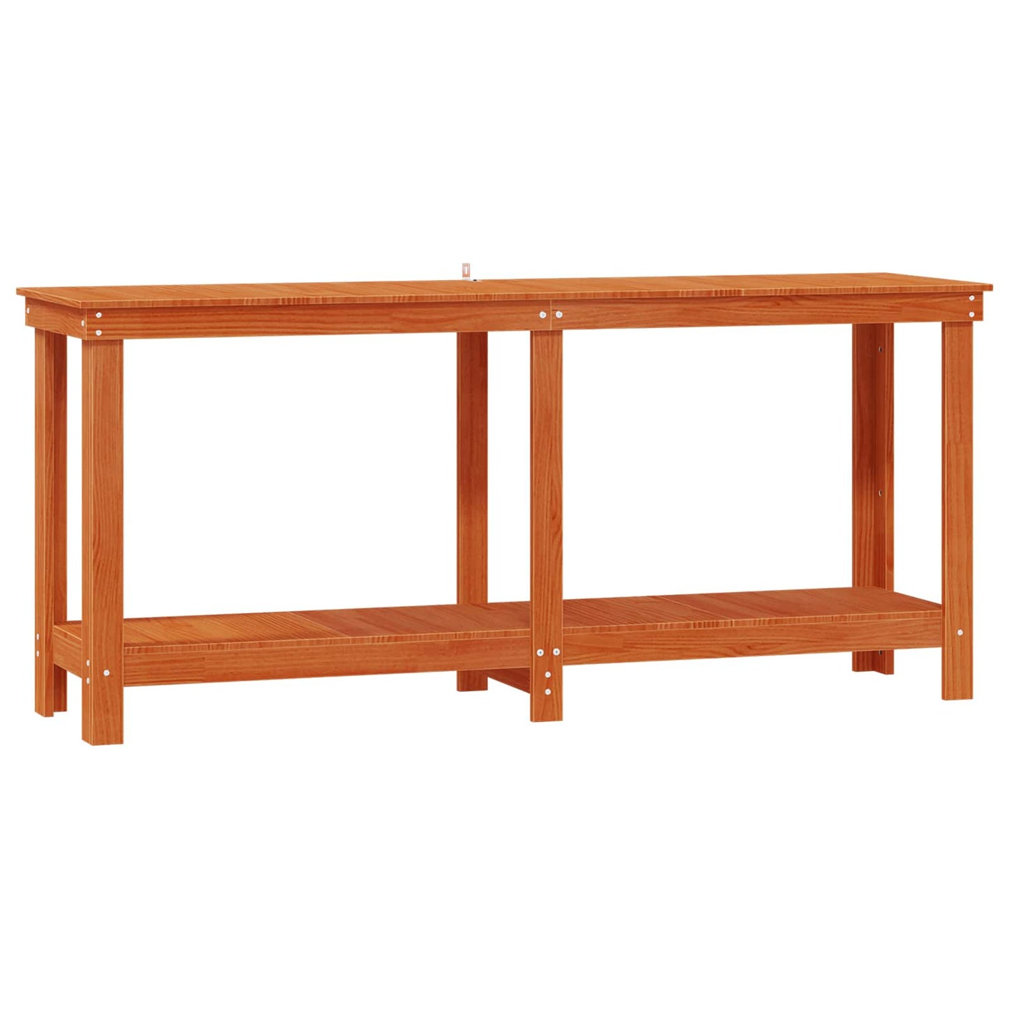 Banco da lavoro con lo scaffale Marrone Cera 180 x 50 x 80 cm