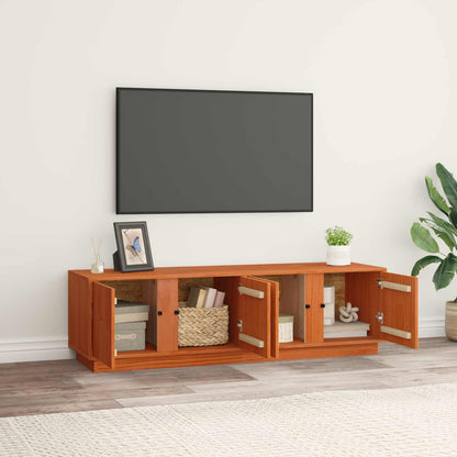 Mobile TV Marrone Cera 140 x 40 x 40 cm Legno di pino massiccio
