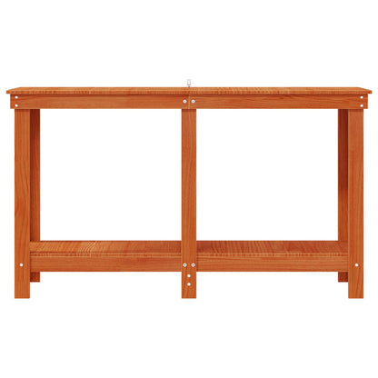 Banco da lavoro con lo scaffale Marrone Cera 140 x 50 x 80 cm
