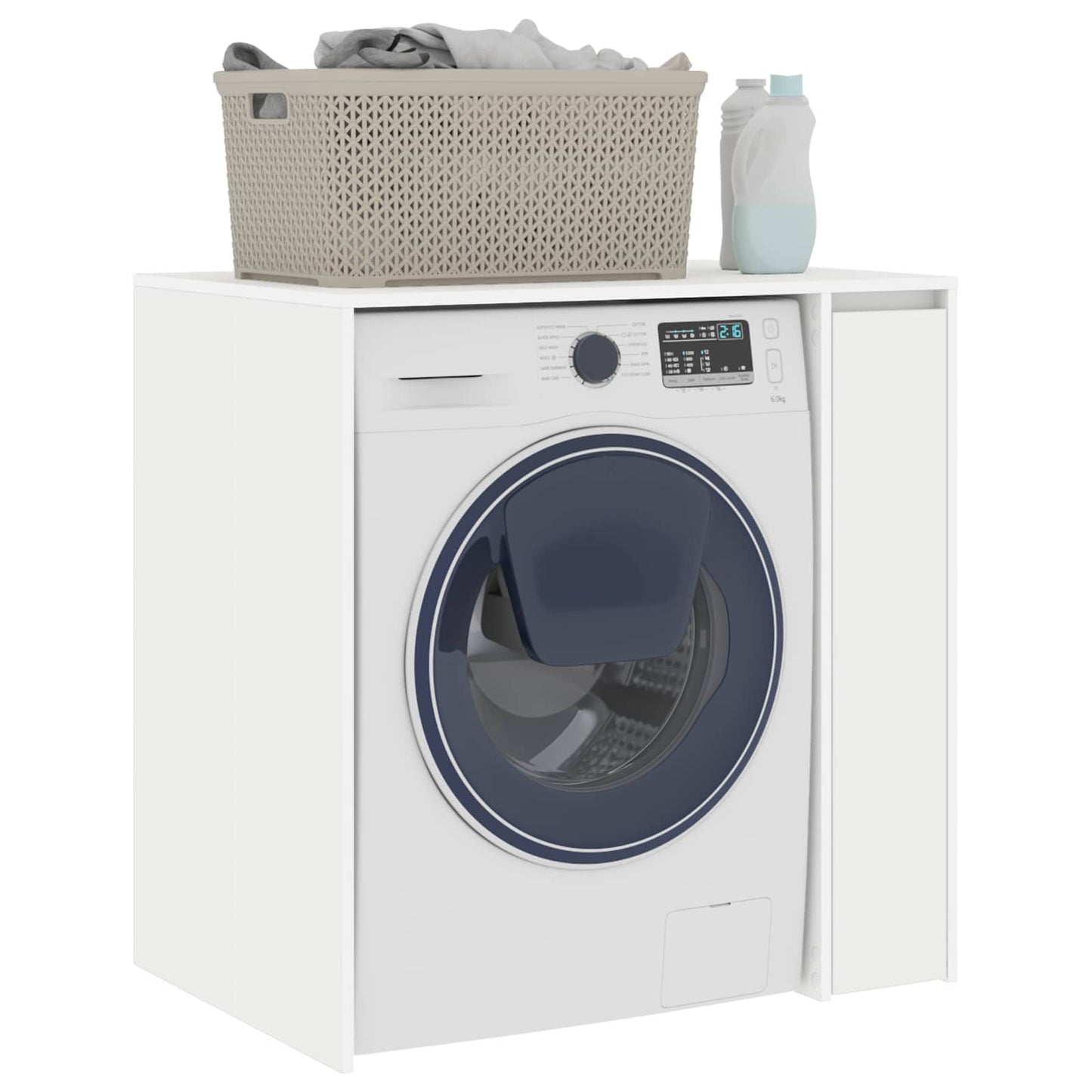 Mobiletto per lavatrice con porta Bianco 87 x 60 x 89 cm