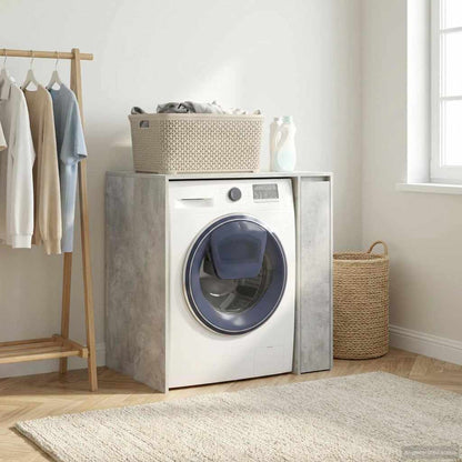 Mobiletto per lavatrice con porta Calcestruzzo 87 x 60 x 89 cm