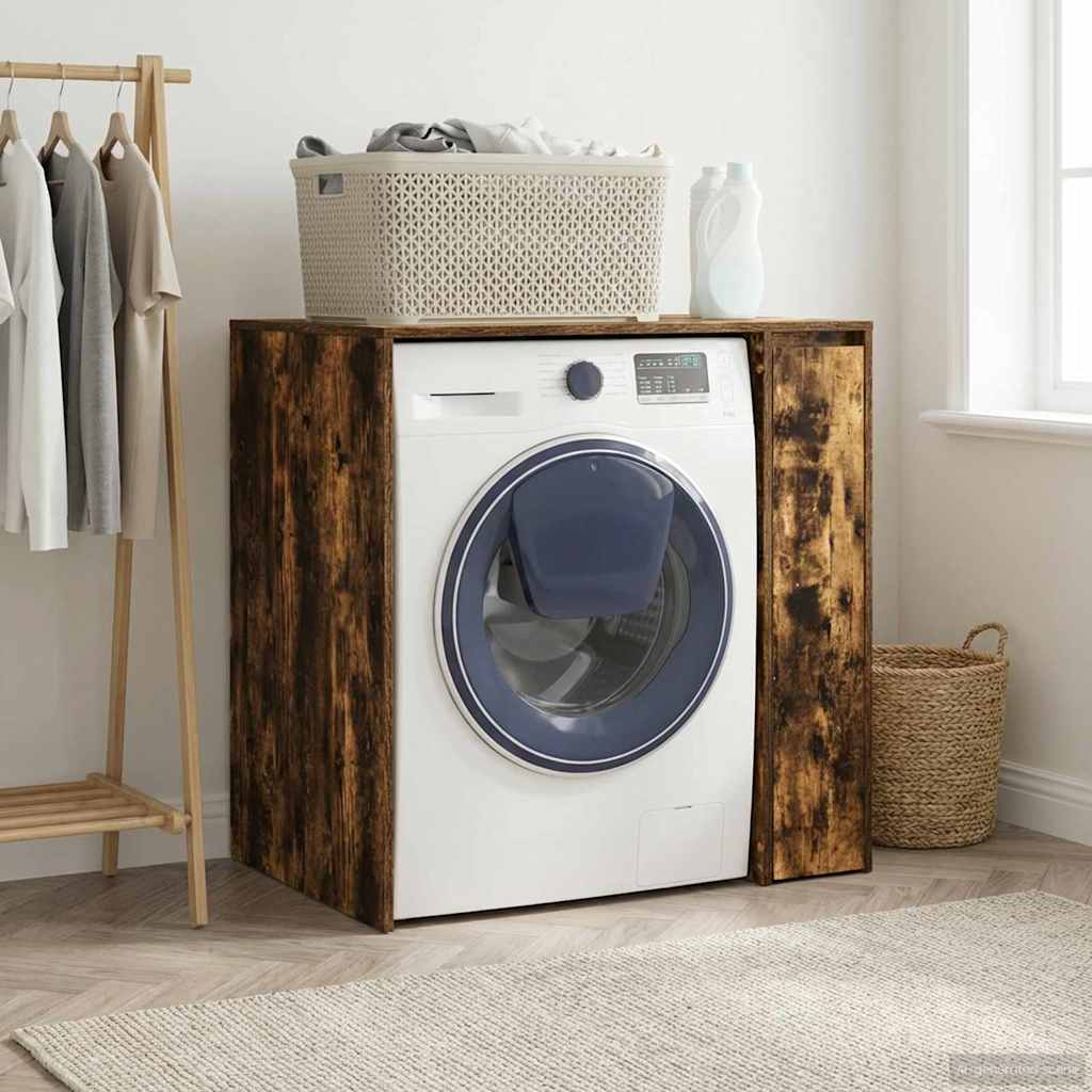 Mobiletto per lavatrice con porta Rovere fumÃƒÂ© 87 x 60 x 89 cm