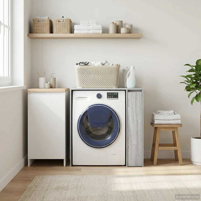 Mobiletto per lavatrice con porta Grigio Sonoma 87 x 60 x 89 cm
