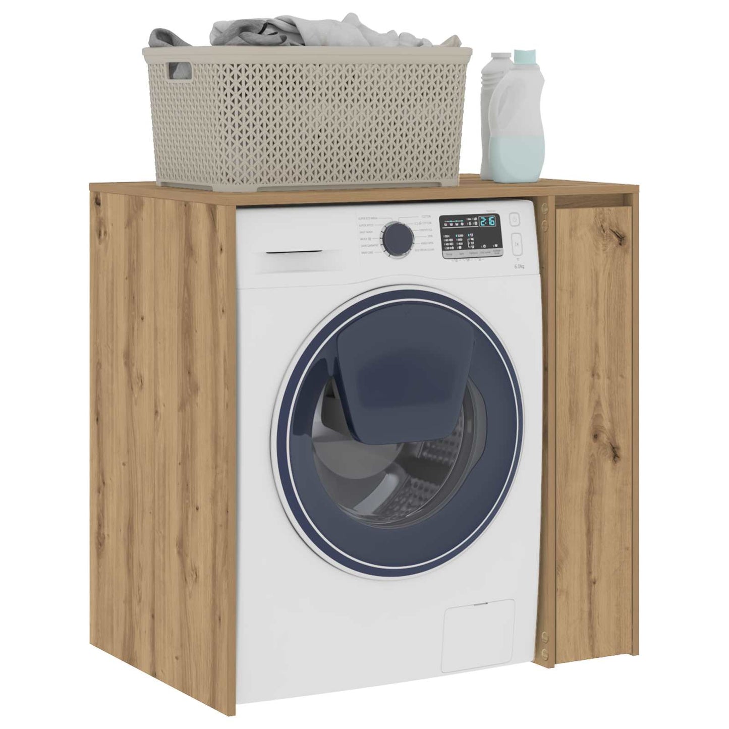 Mobiletto per lavatrice Rovere artigianale 87 x 60 x 89 cm
