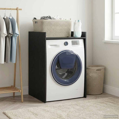 Mobiletto per lavatrice Rovere Nero 67,5 x 62 x 97 cm