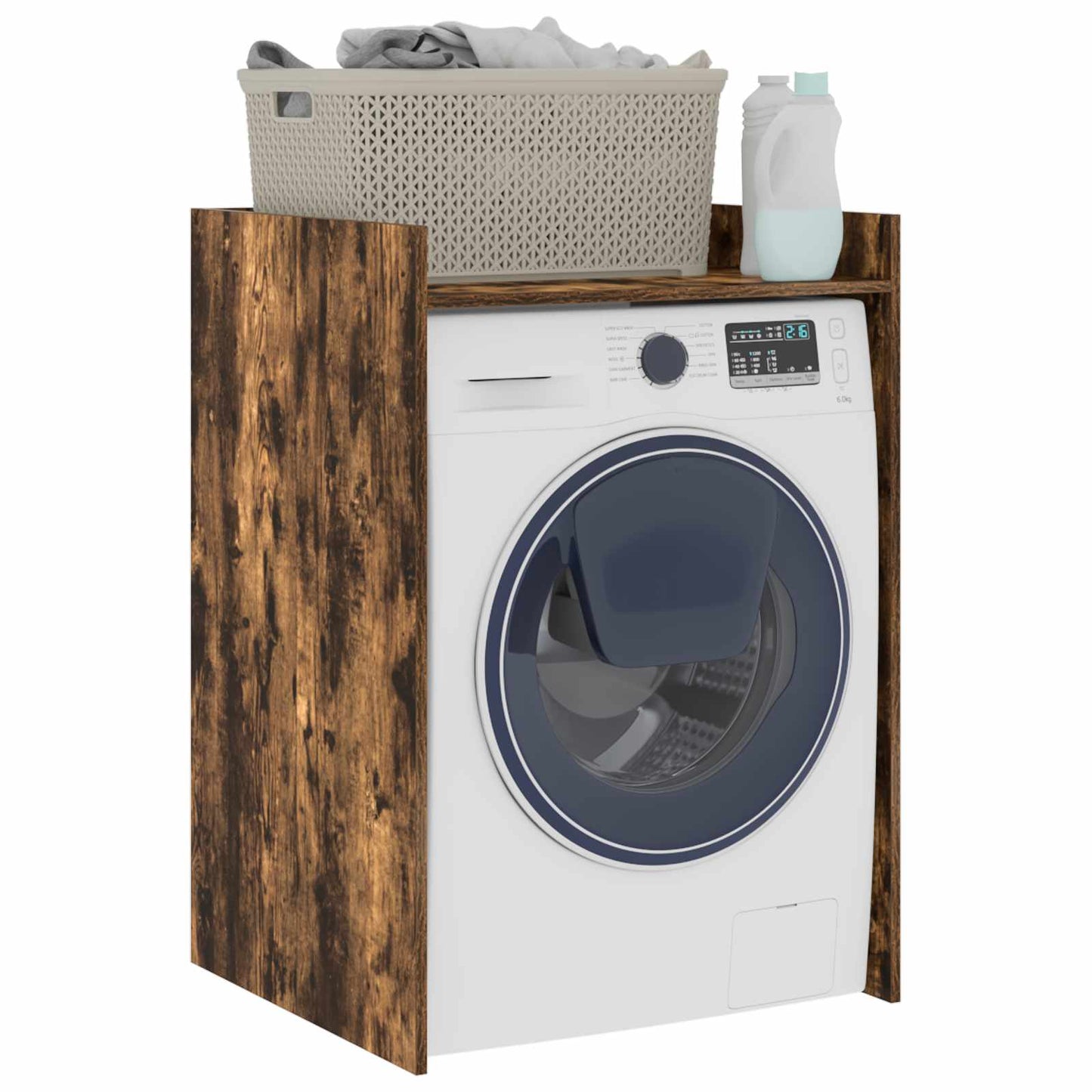 Mobiletto per lavatrice Rovere fumÃ© 67,5 x 62 x 97 cm