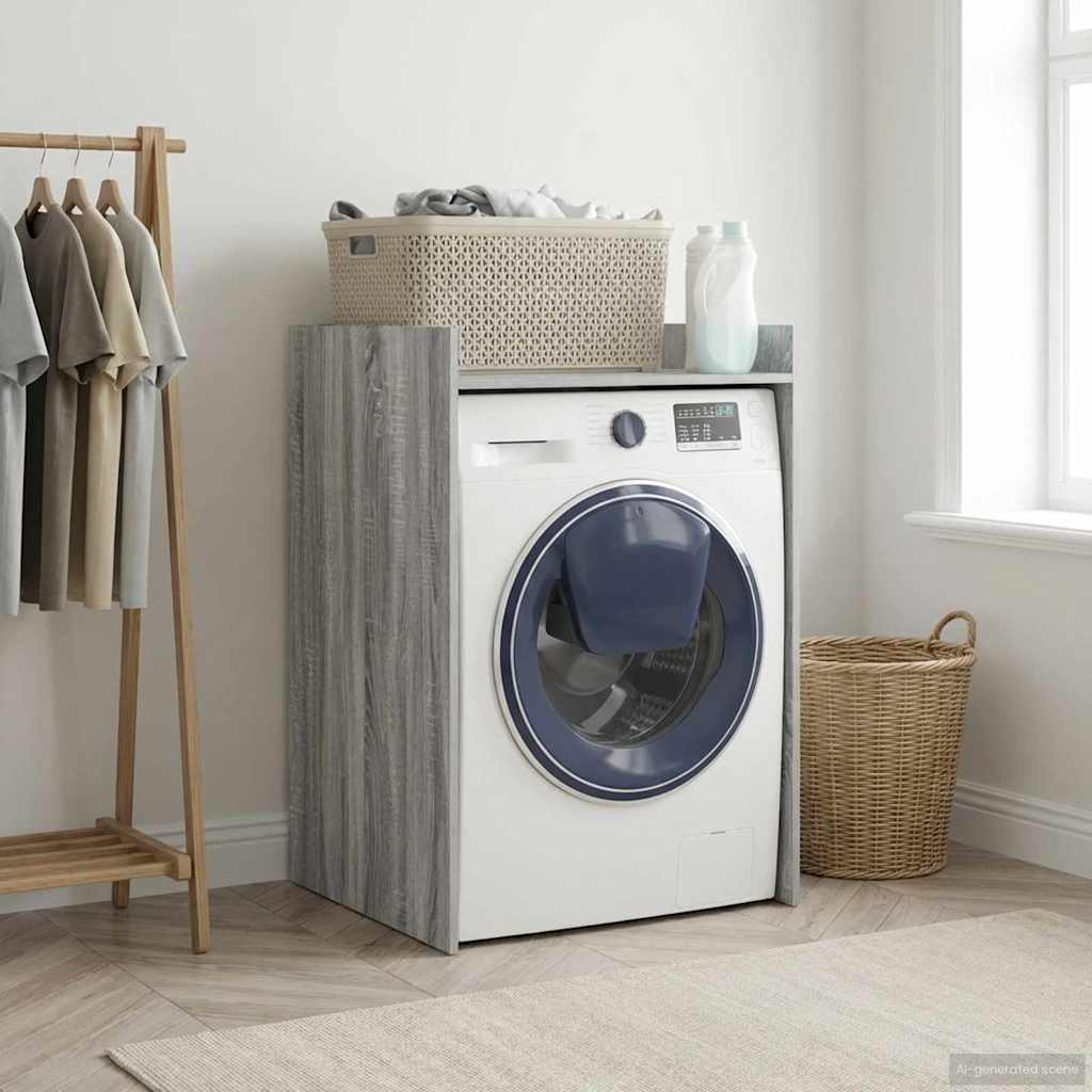 Mobiletto per lavatrice Grigio Sonoma 67,5 x 62 x 97 cm