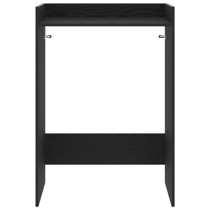 Mobiletto per lavatrice Rovere Nero 67,5 x 48 x 97 cm