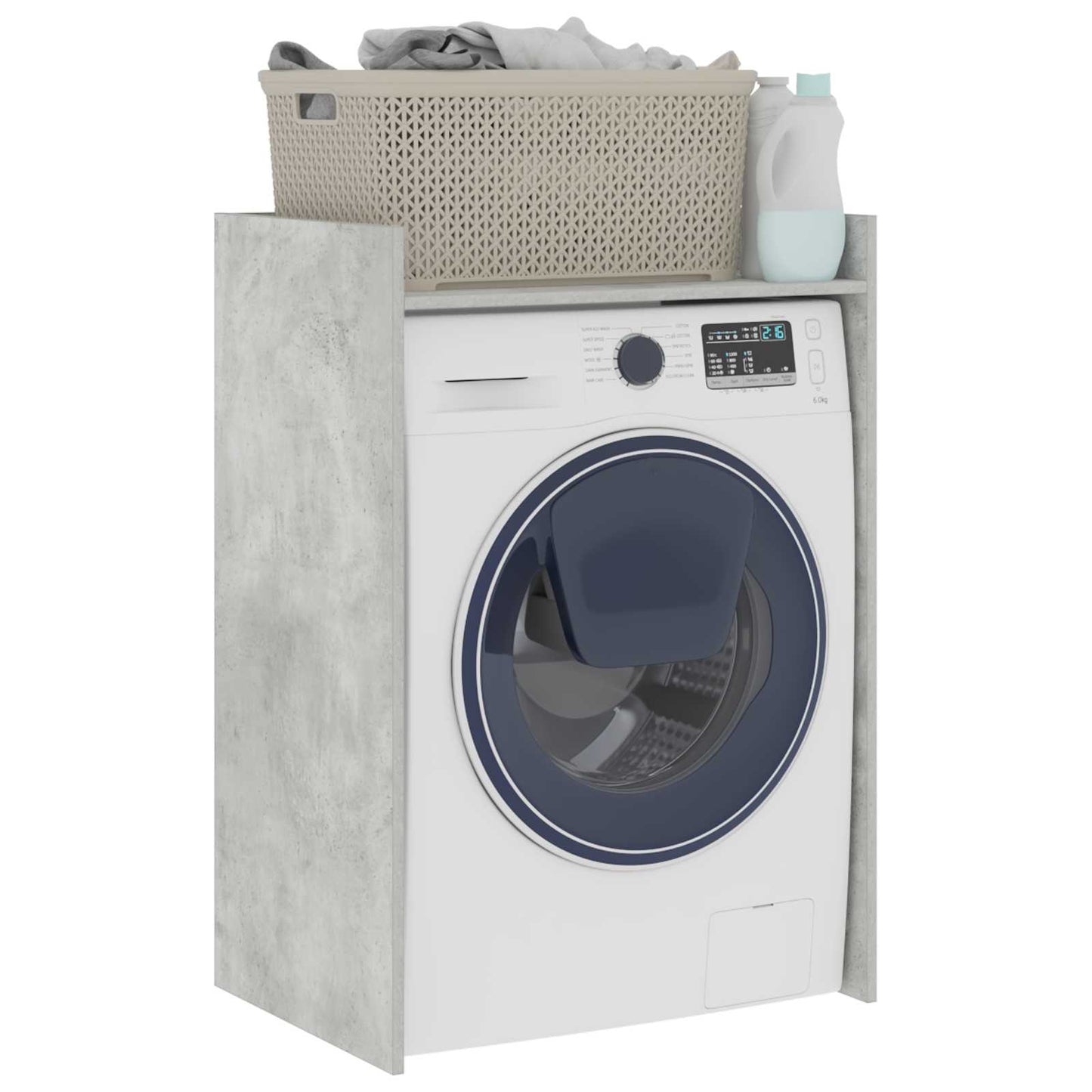 Mobiletto per lavatrice Calcestruzzo 67,5 x 48 x 97 cm