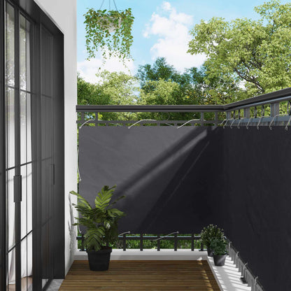 Schermo da balcone Antracite 110 x 400 cm Tessuto Oxford