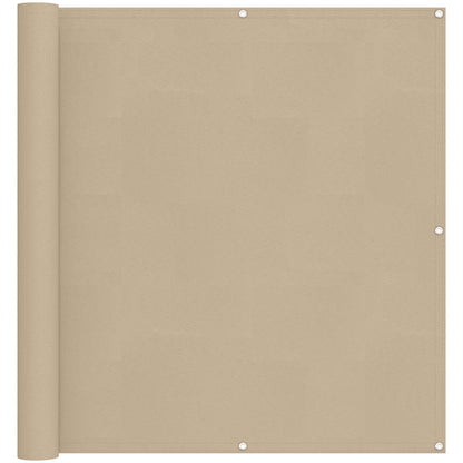 Schermo da balcone Beige 110 x 600 cm Tessuto Oxford