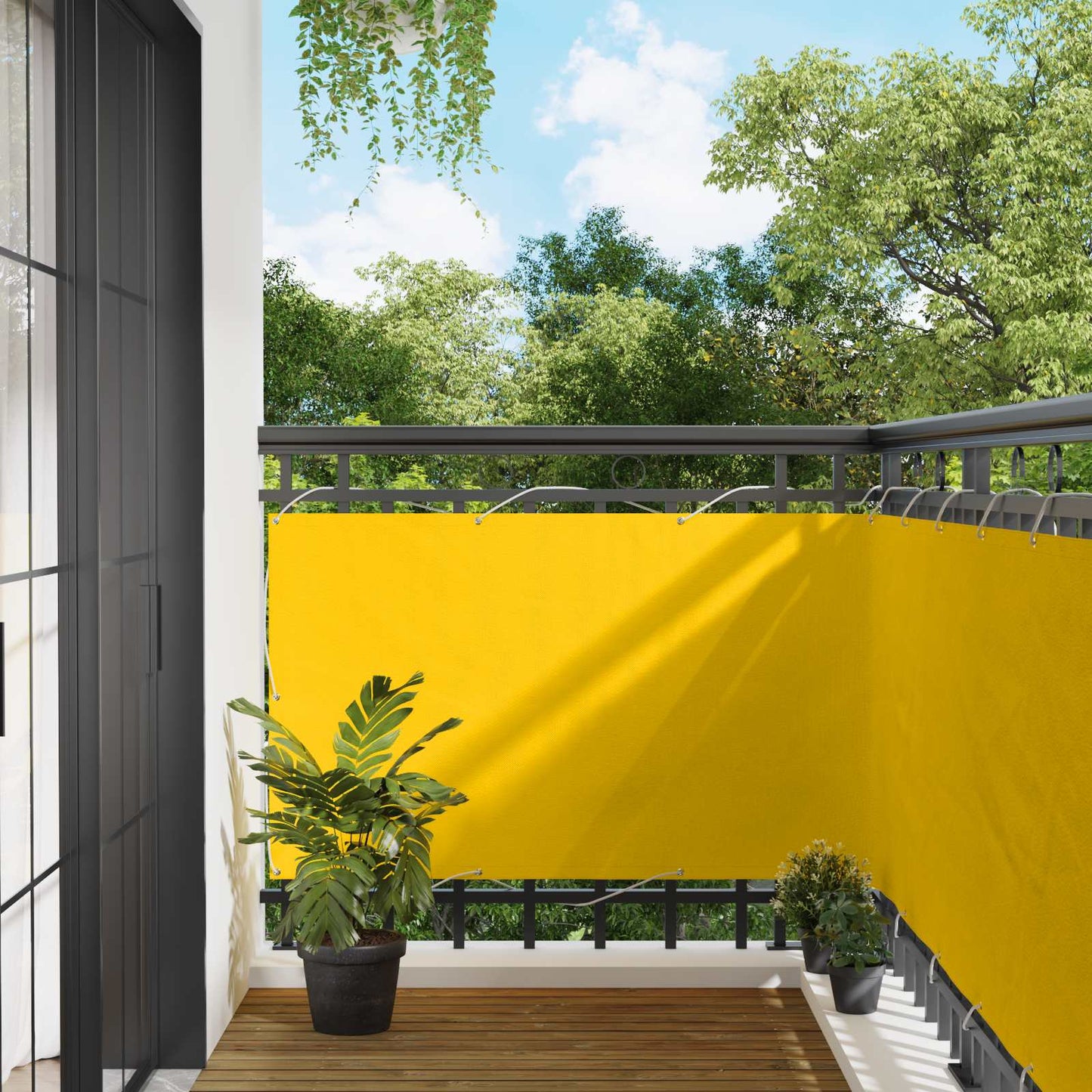 Schermo da balcone Giallo 90 x 200 cm