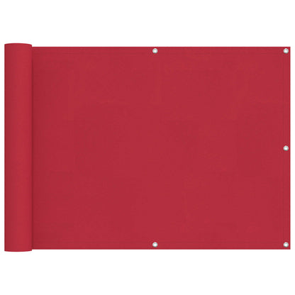 Schermo da balcone Rosso 75 x 200 cm Oxford alu rivestito in PU