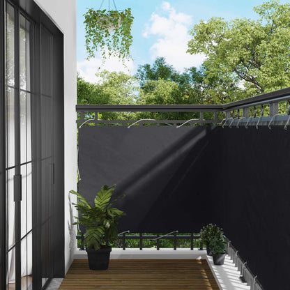 Schermo da balcone Nero 110 x 800 cm Tessuto Oxford