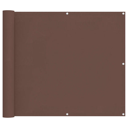 Schermo da balcone Marrone 100 x 600 cm Tessuto Oxford