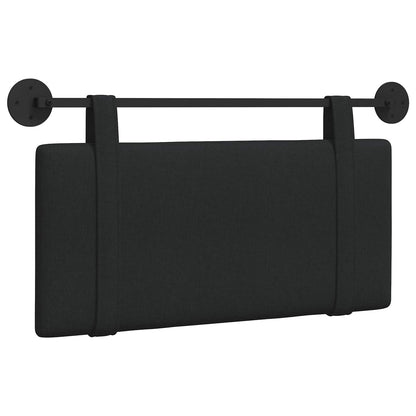 Testata appesa Montaggio a parete Nero 90 x 55 x 5 cm Tessuto