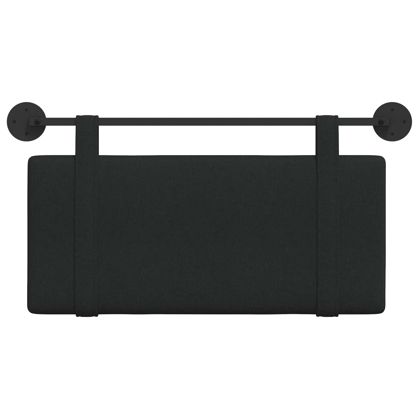 Testata appesa Montaggio a parete Nero 90 x 55 x 5 cm Tessuto