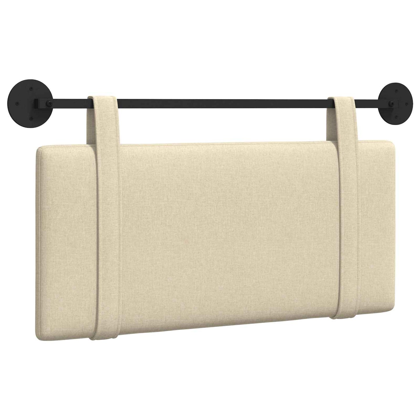 Testata appesa Montaggio a parete Crema 90 x 55 x 5 cm Tessuto