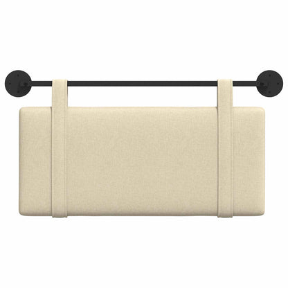 Testata appesa Montaggio a parete Crema 90 x 55 x 5 cm Tessuto