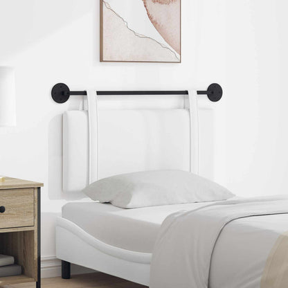 Testata appesa Montaggio a parete Bianco 90 x 55 x 5 cm Tessuto
